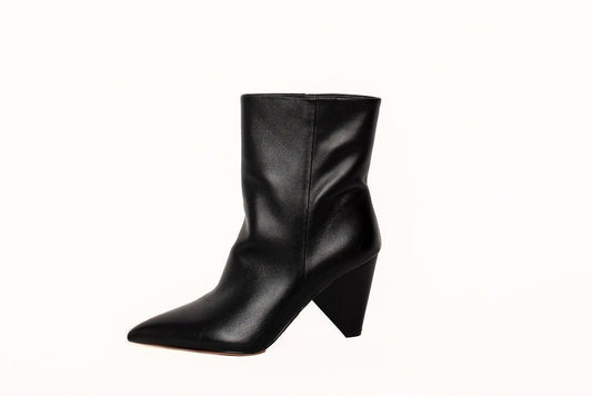 Tony Wedge Heel Boot Black Boots by Sole Shoes NZ AB18-36