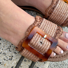 Brown Raffia Flat – Isla