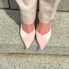 Blush Pink Two-Tone Leather Pump – Verona