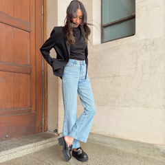 Chunky Platform Black Leather Mule – Ryder