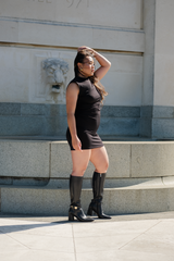 Tess Gold Pin long boot WIDE