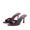 Wine Leather Mule Heel - Milan