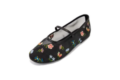 Nude Floral Mesh Ballet Flat – Elise