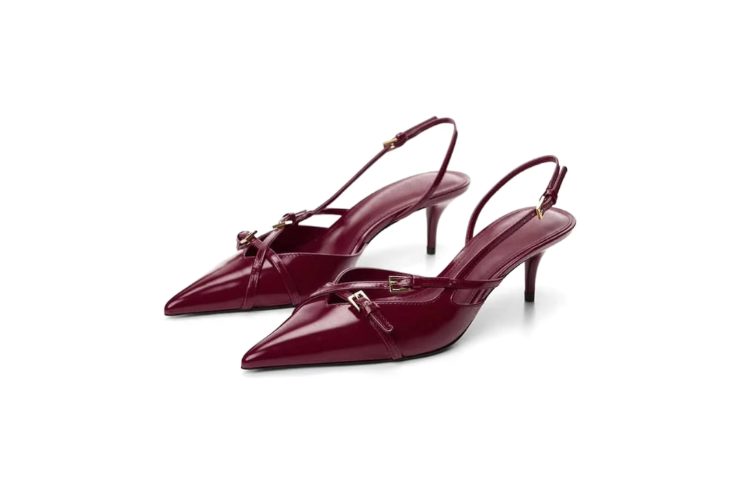 Wine Leather Kitten Heel – Alessia