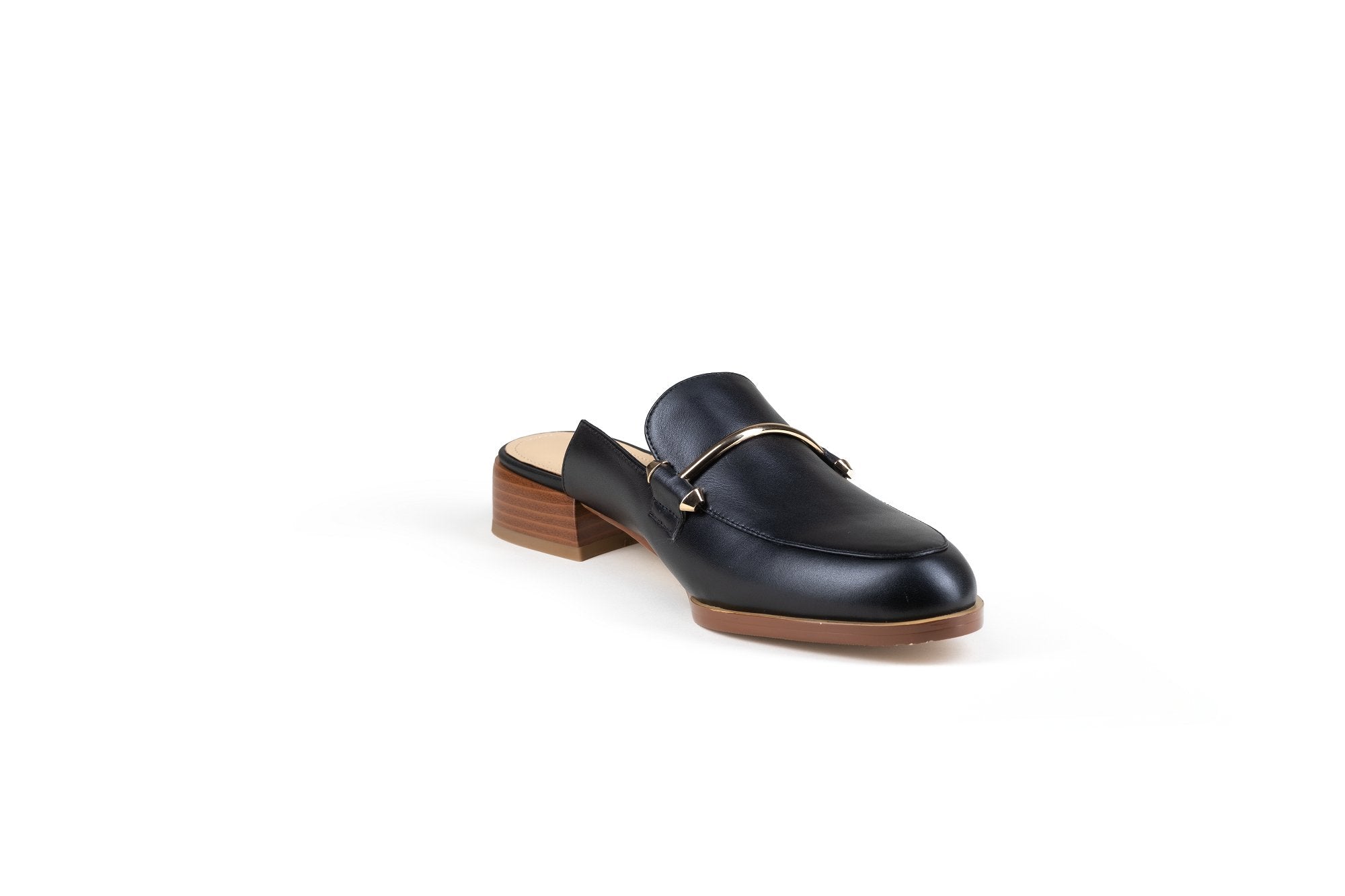 Aria Flat Mule Black Flats by Sole Shoes NZ F22-36