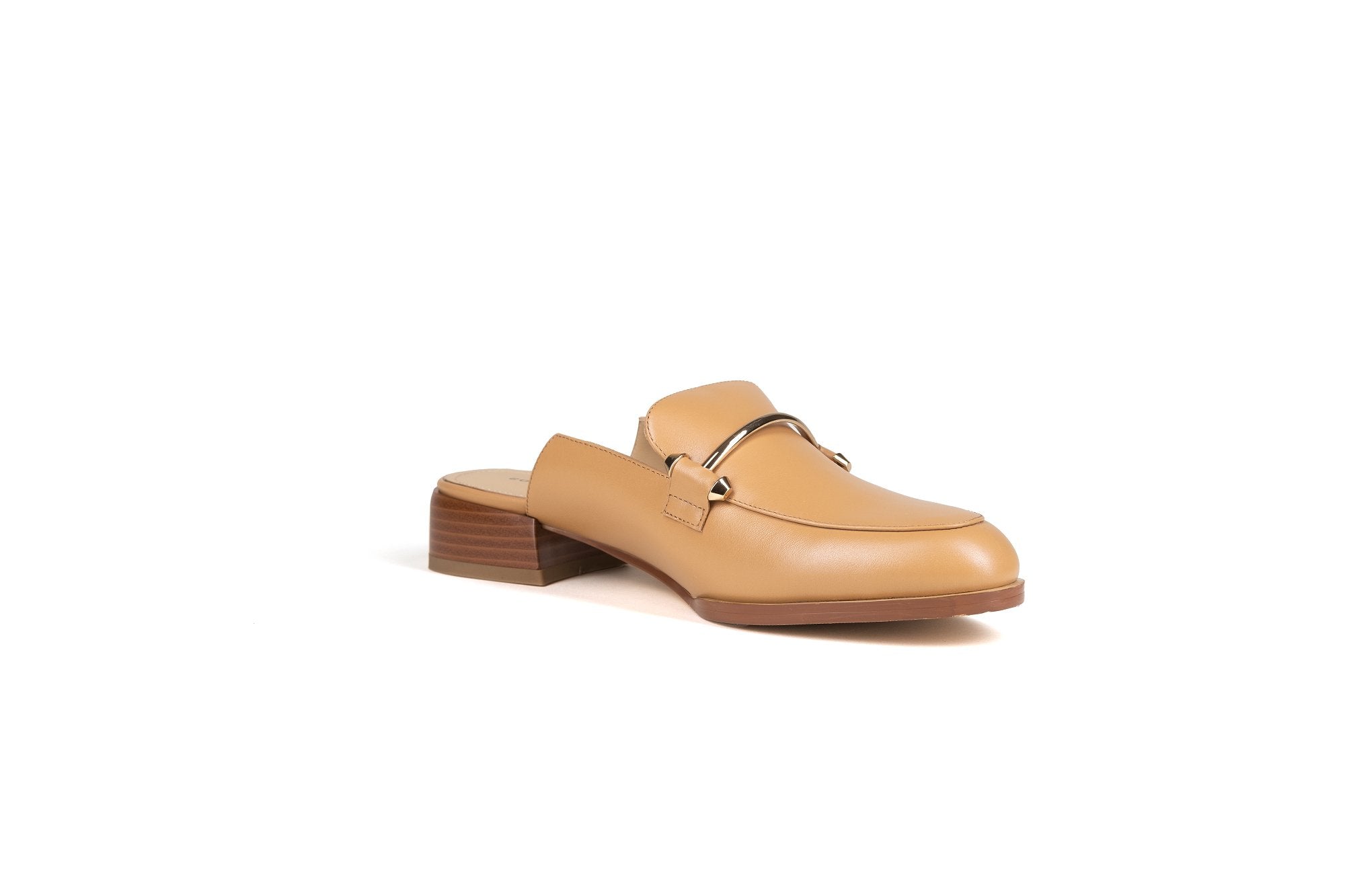 Aria Flat Mule Tan Flats by Sole Shoes NZ F22-36