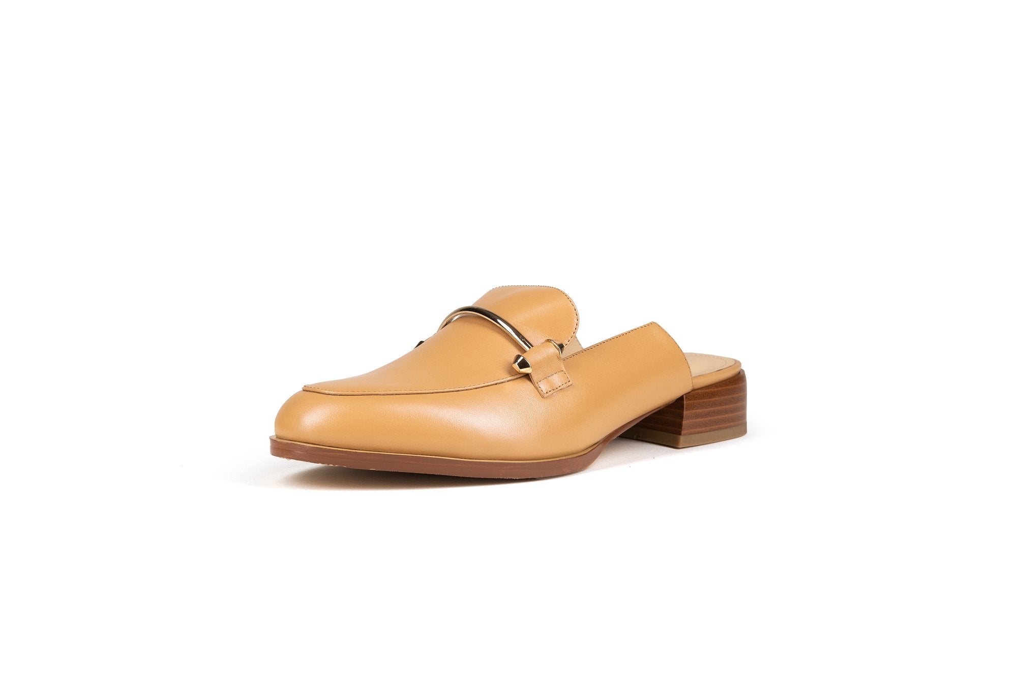 Aria Flat Mule Tan Flats by Sole Shoes NZ F22-36