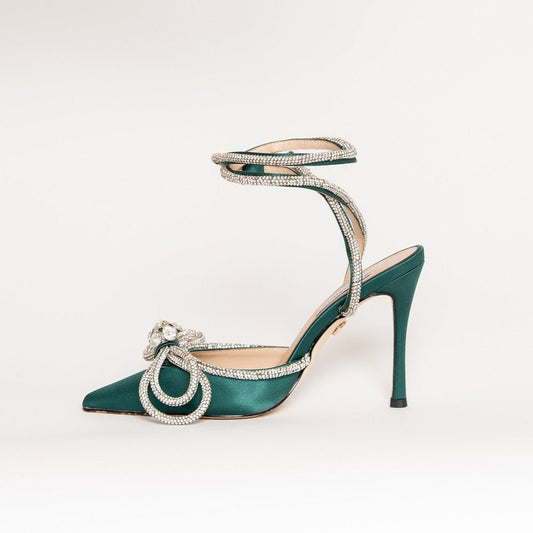 Brooke Heel Emerald Green 10cm Heels by Sole Shoes NZ H23-36