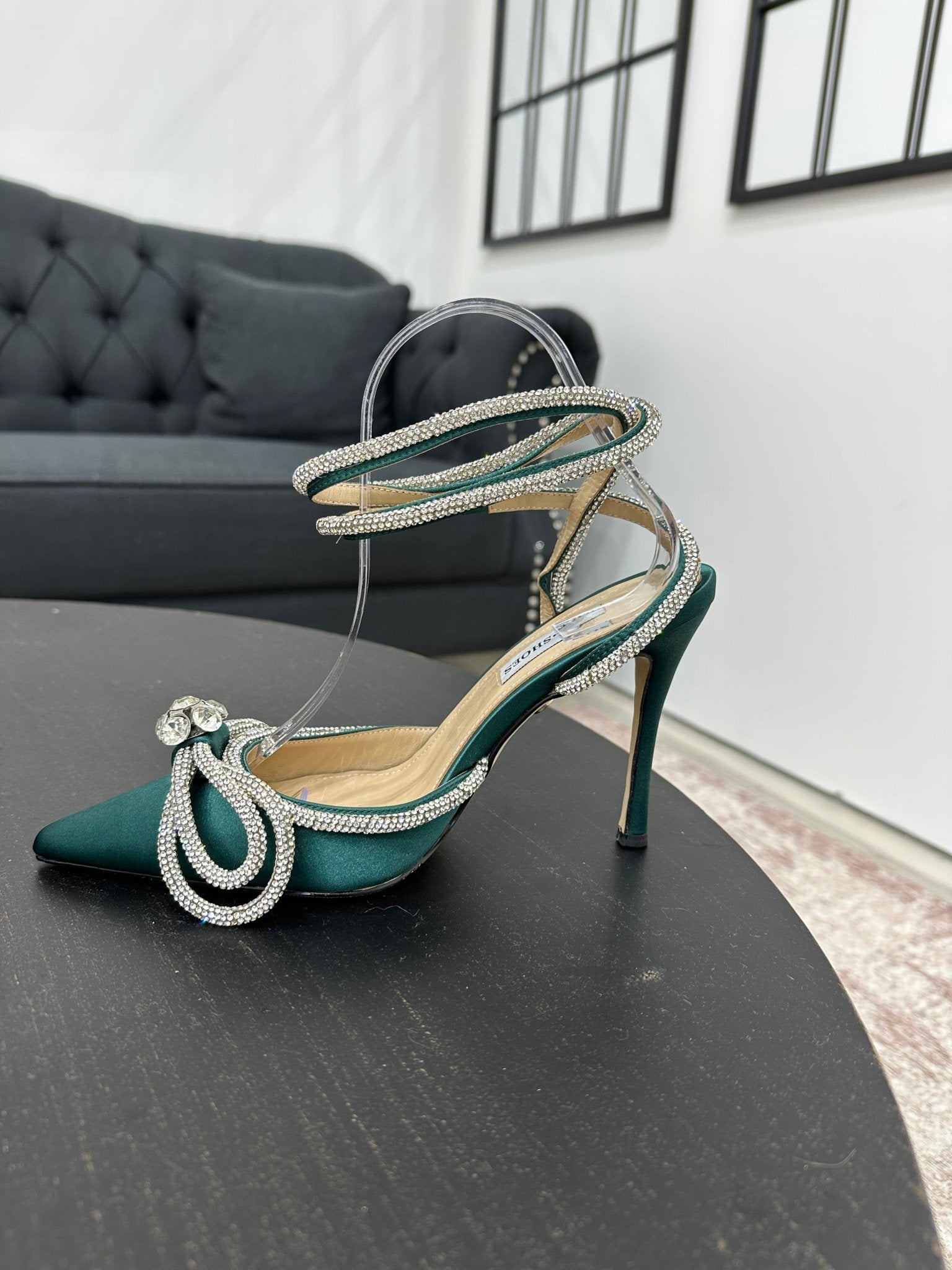 Brooke Heel Emerald Green 10cm Heels by Sole Shoes NZ H23-36