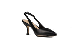 Lena Slingback Court Black Heels by Sole Shoes NZ H24-36