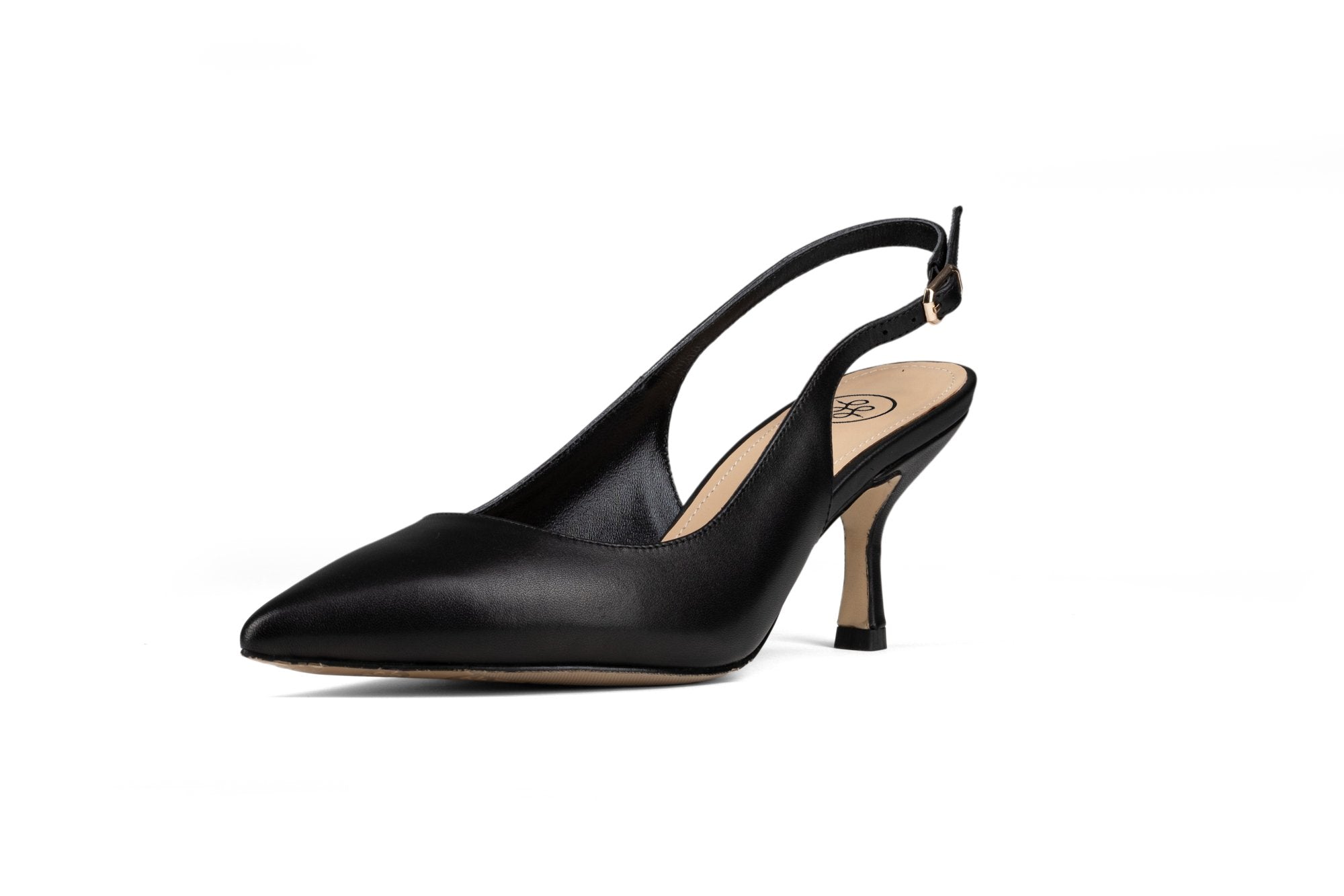 Lena Slingback Court Black Heels by Sole Shoes NZ H24-36