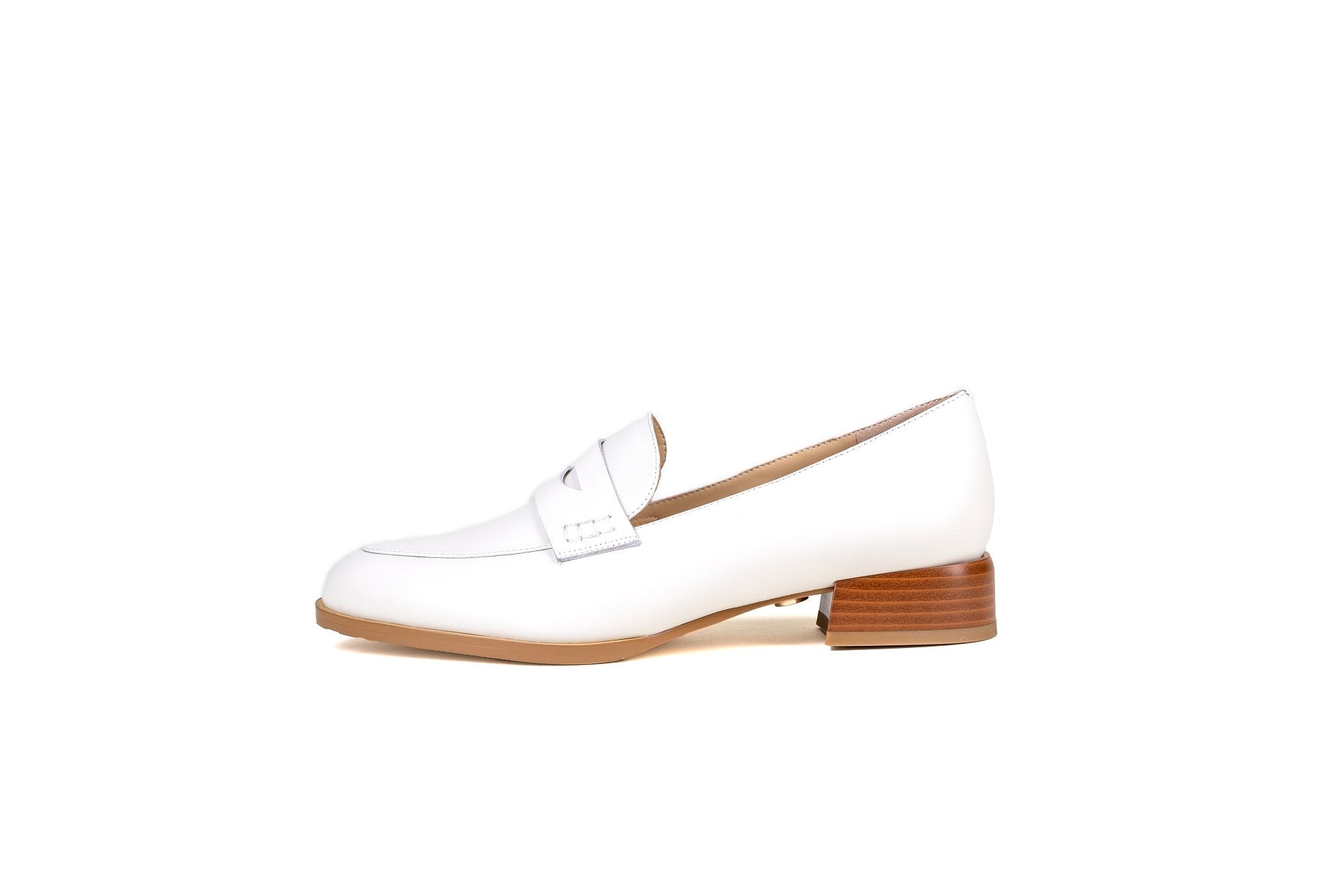 Marcel Leather Loafer Bone Flats by Sole Shoes NZ F24-36