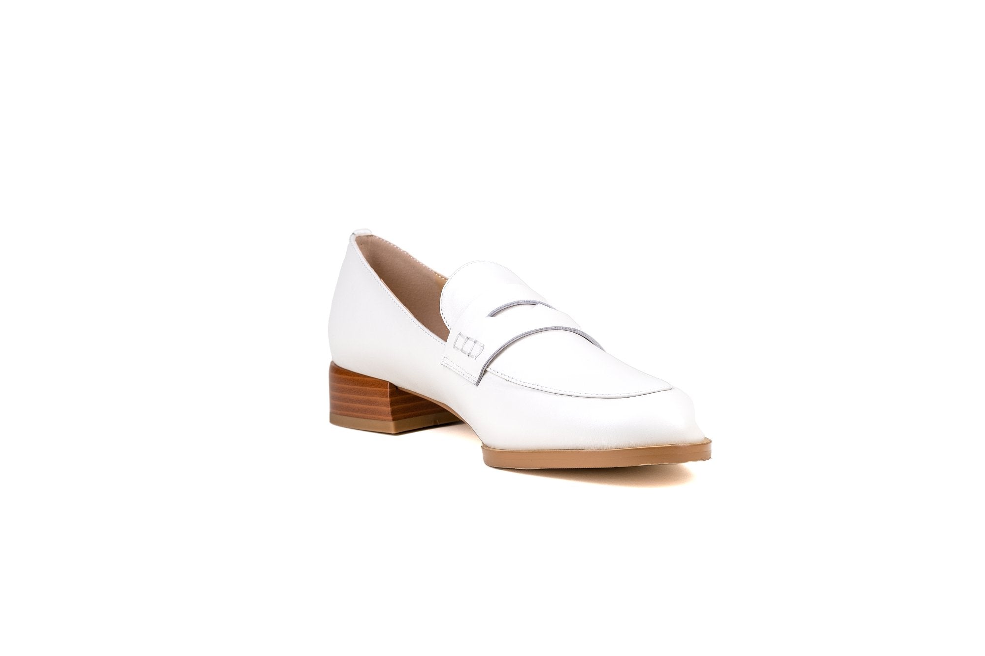 Marcel Leather Loafer Bone Flats by Sole Shoes NZ F24-36