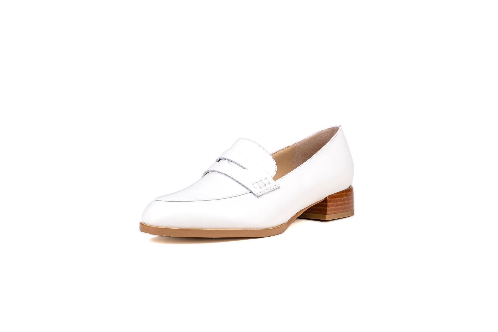 Marcel Leather Loafer Bone Flats by Sole Shoes NZ F24-36