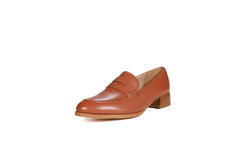 Marcel Leather Loafer Tan Flats by Sole Shoes NZ F24-36