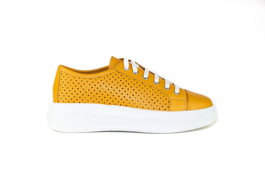 Paris Sneaker Mustard Flats by Sole Shoes NZ F8-36