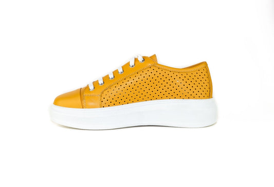 Paris Sneaker Mustard Flats by Sole Shoes NZ F8-36
