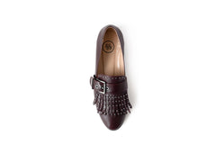 Stud Loafer Burgundy Flats by Sole Shoes NZ F9-35