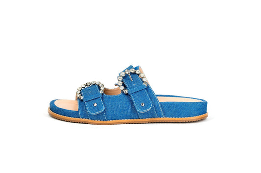 Urban Slides Denim Jeans Flats by Sole Shoes NZ F25DJ-36