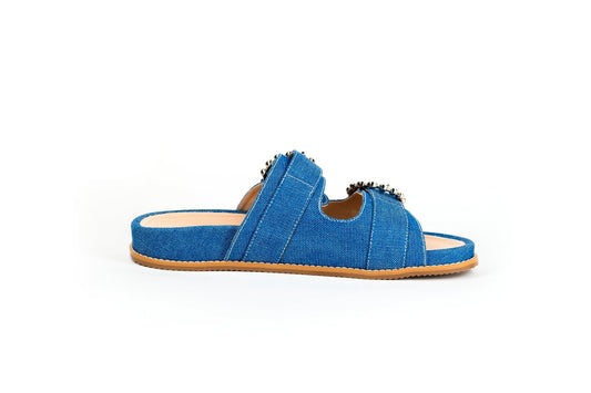 Urban Slides Denim Jeans Flats by Sole Shoes NZ F25DJ-36